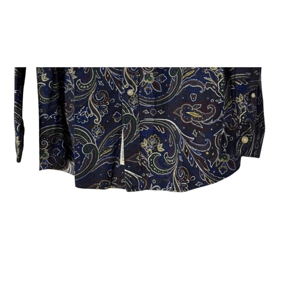 NWT Cremieux Mens Long Sleeve Button Down Paisley Cotton Shirt Size Large - Picture 4 of 16